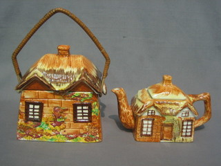 A Cottageware biscuit barrel and a Price's ware teapot