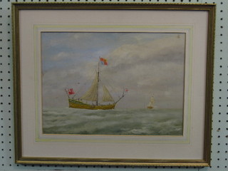 Thomas Moulton, oil painting on board "The Royal Escape"  10" x 13"