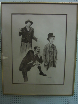 Gregory,   limited   edition   monochrome   print   "The    Marks Brothers" 23" x 17"