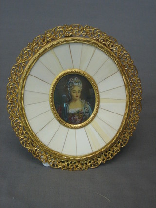 A portrait miniature on ivory "Classical Lady" 2"