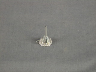 A miniature Continental silver perfume bottle funnel 1 1/2"