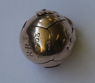 A 9ct gold Masonic ball charm