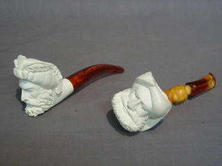 2 20th Century Meerschaum pipes