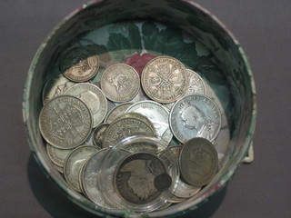 2 Victorian 1889 crowns and other silver coins