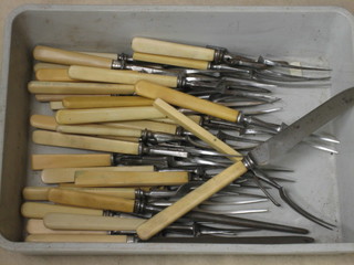 A collection of bone handled knives