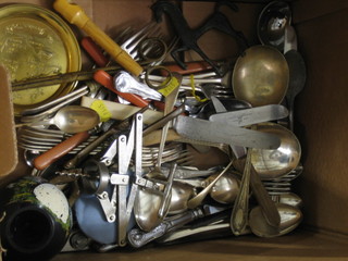 A quantity of silver plated flatware