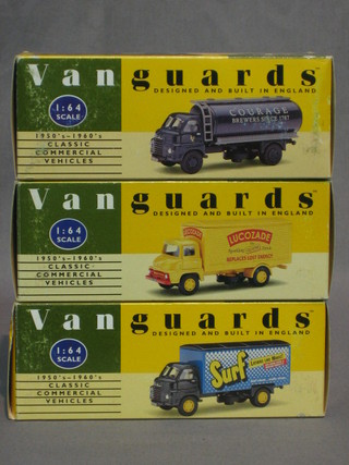 A Van Guard model of a Bedford  S  Type van, ditto Thames Trade van and ditto Bedford S Type tanker