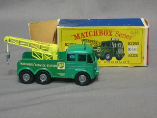 A Matchbox Series K12 heavy break down wreck truck, boxed (box torn and with old Selotape repair)