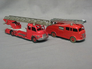 A Dinky Super Toy fire engine no. 955 together with a Dinky Super Toy turn table fire escape engine no. 956
