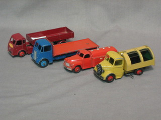 A Dinky British Railway's Hindle Smart Hilecs 420 van, a Dinky Super Toy Guy 512 flat bed truck, Dinky Meccano Esso petrol tanker a Dinky Bedford dust cart (f)