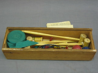 A Billiard & Table croquet game, boxed