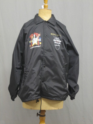 A Michael Jackson King of Pop tour jacket, issued only to roadies marked Kingdom Enterprises