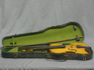 A violin with 2 piece back 13"