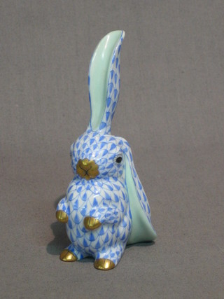 A Herend Hvngary figure of a seated rabbit 4"