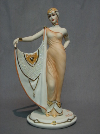 A Capo di Monte biscuit porcelain figure - Devine, 9"