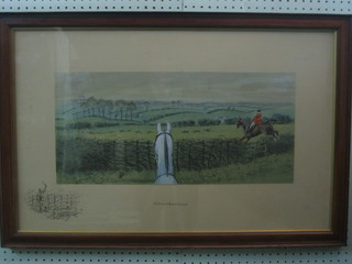 Charles Johnson Payne, Snaffles, a coloured hunting print "The Finest View in Europe" 10" x 22"