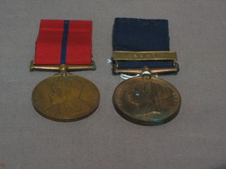 A pair Victorian bronze  Metropolitan Police issue Jubilee medal with bar 1897 together with an Edward VII Metropolitan Police Coronation medal to PC J Norris of M Division