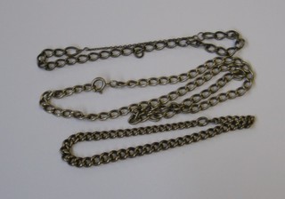 3 various silver chains