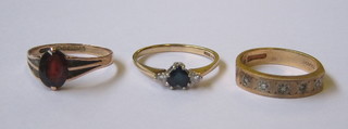 3 various 9ct gold dress rings