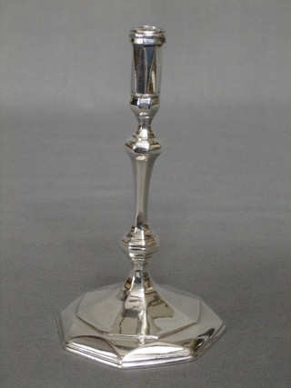 A silver plated taper stick 6"