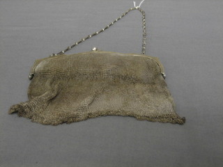 A chain mail evening bag