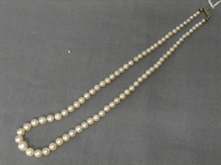 A rope of cultured pearls 17"
