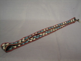 A native American Indian bead work belt 42"