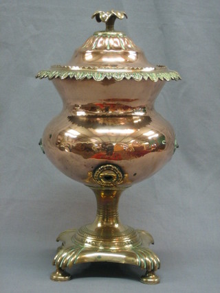 A 19th Century brass tea urn (no spicket)