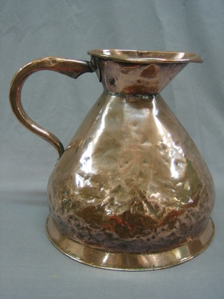 A Victorian 2 gallon copper  wine or grain harvest measure 