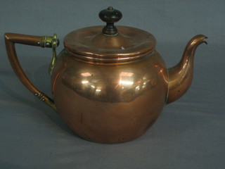 A 19th Century Dresser style copper teapot 9"