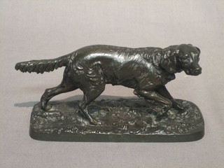 P J Mene, a bronze figure of a standing Setter 5"