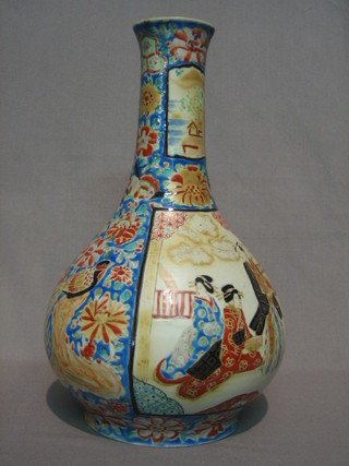 A 19th Century Imari club shaped vase 12 1/2"