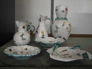 A collection of Ars Deruta Italian pottery vases etc