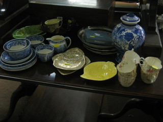 A small collection of Wedgwood Ferrara patterned table china and other decorative ceramics etc,