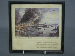 After Charles Cundall, a coloured print "The Withdrawal from Dunkirk"