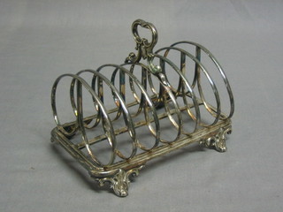 A Victorian silver plated 7 bar toast rack