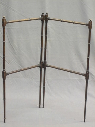 A 19th Century turned mahogany clothes horse