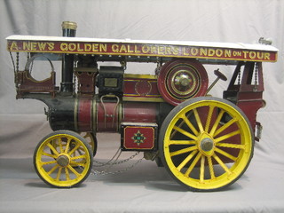 An electrically operated model traction engine "Lady Patricia - A News Golden Gallopers London on Tour" 40"