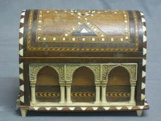 An Eastern box with domed hinged lid 4"