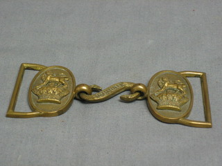 A Victorian brass Artillery belt buckle