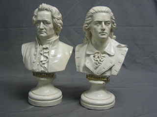A plaster bust of Gueihrs? and 1 other Schiller 15"