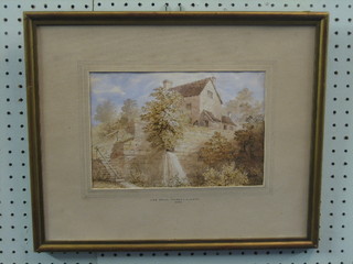 Watercolour drawing "The Mill Elmley Lovett 1850" 7" x 9 1/2"