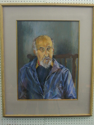 Margaret Glass, oil on board, head and shoulders portrait  "Claude Benton" 21" x 17"