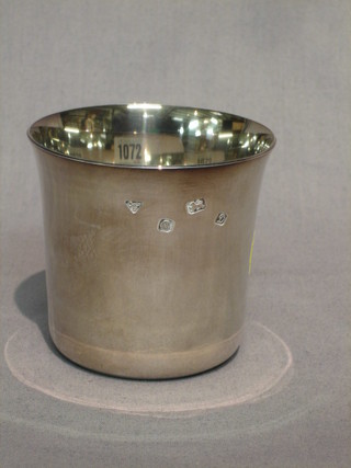 A modern silver beaker, 5 ozs, (inscribed)