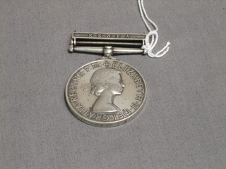 Africa General Service medal 1902 2nd Issue, 1 bar Kenya to A W 46811 Rachiko Agunja EAA