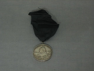 An Edwardian Army Temperance Assoc. silver commemorative medal for the Death of Queen Victoria