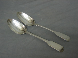 A pair of Victorian Scots silver fiddle pattern table spoons Edinburgh 1846, 6 ozs