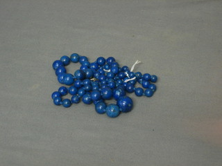 2 strings of lapis lazuli beads