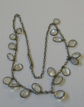 A string of moon stone beads