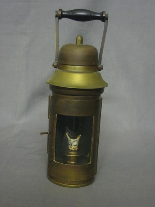 A 19th Century brass oil hand lantern